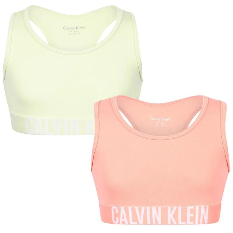 商品Calvin Klein|Logo sports tank tops set of 2 in orange and yellow,价格¥273,第1张图片