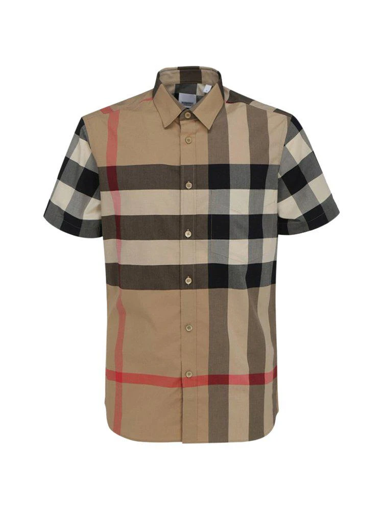 商品Burberry|Burberry Tartan Motif Short-Sleeve Shirt,价格¥2502,第1张图片