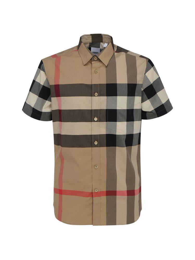 商品Burberry|Burberry Tartan Motif Short-Sleeve Shirt,价格¥2736,第1张图片