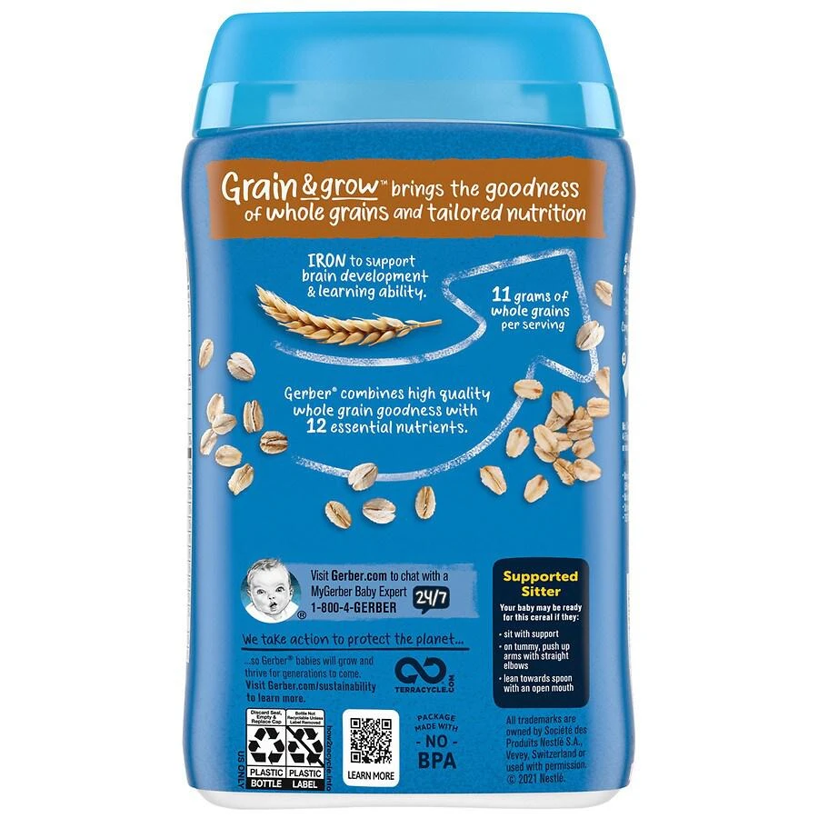 商品Gerber|Grain and Grow Oatmeal,价格¥36,第2张图片详细描述