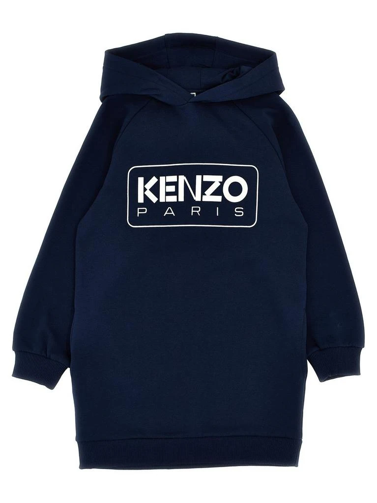 商品Kenzo|Kenzo Kids Logo Print Hooded Dress,价格¥1095,第1张图片