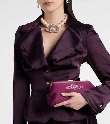 商品Vivienne Westwood|Dorothy embroidered satin clutch,价格¥4470,第2张图片详细描述
