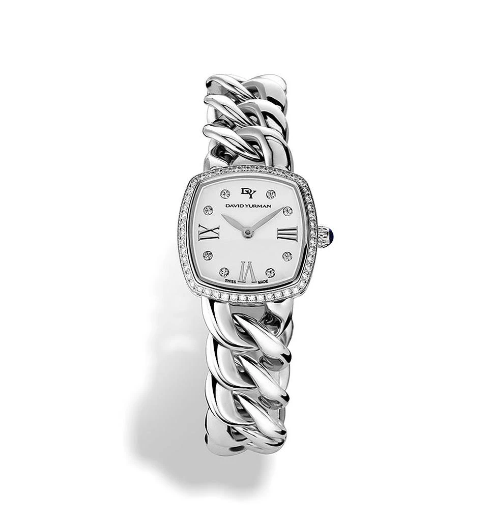 商品David Yurman|Albion Stainless Steel Watch with Diamonds, 27mm,价格¥24554,第1张图片详细描述