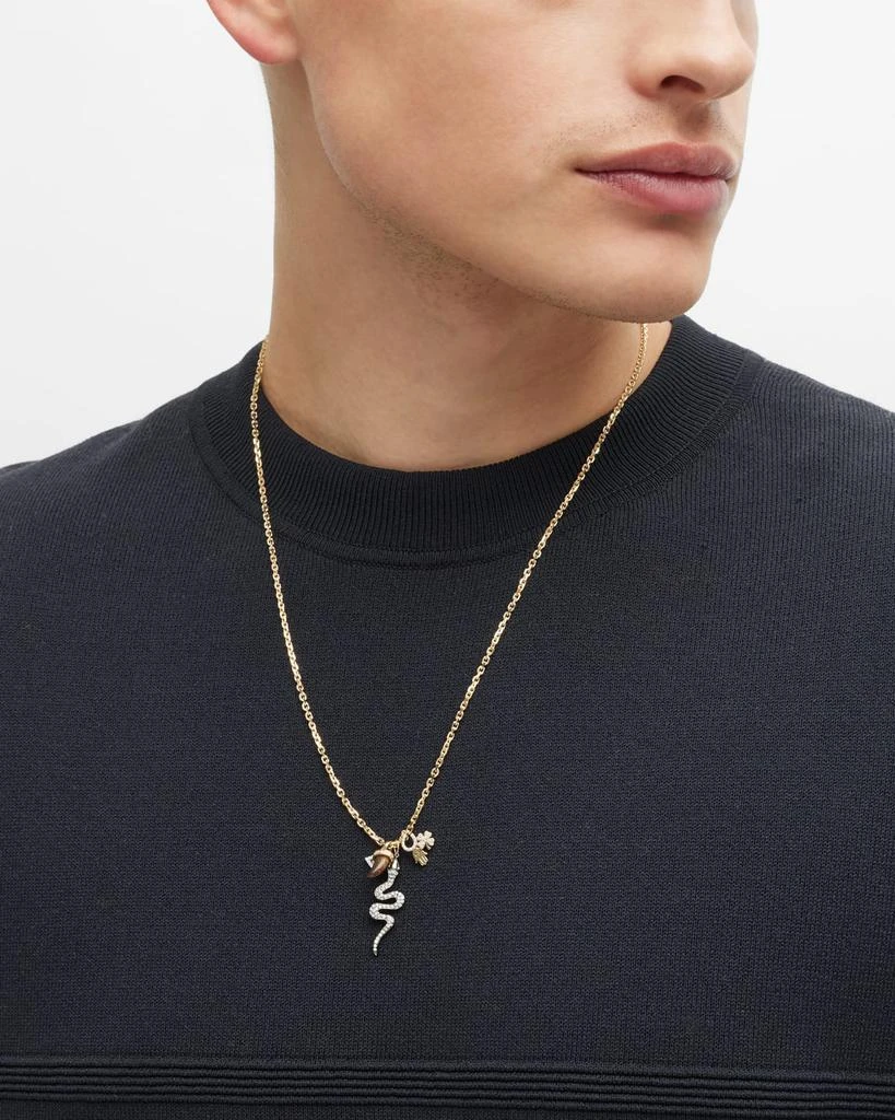 商品Sydney Evan|Men's 14K Gold Diamond Multi-Charm Necklace,价格¥36284,第2张图片详细描述