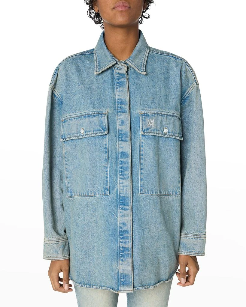 商品AMIRI|Logo-Print Denim Workwear Shirt,价格¥7566,第1张图片