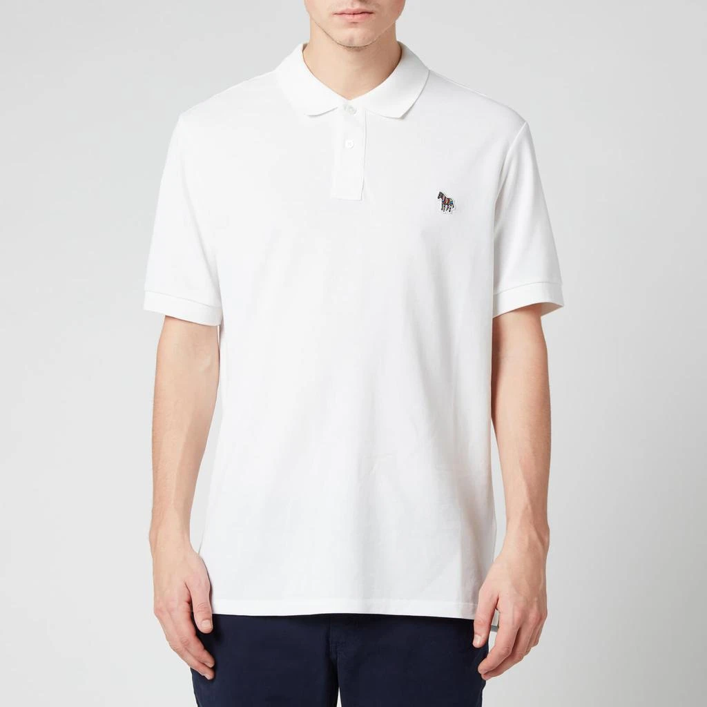 商品Paul Smith|PS Paul Smith Men's Zebra Logo Regular Fit Polo Shirt - White,价格¥385,第1张图片