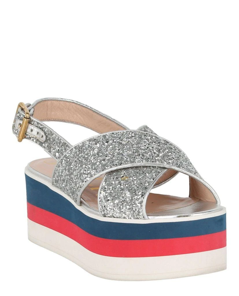 商品Gucci|Gucci Peggy Colorblock Glitter Slingback Sandals,价格¥3248,第1张图片