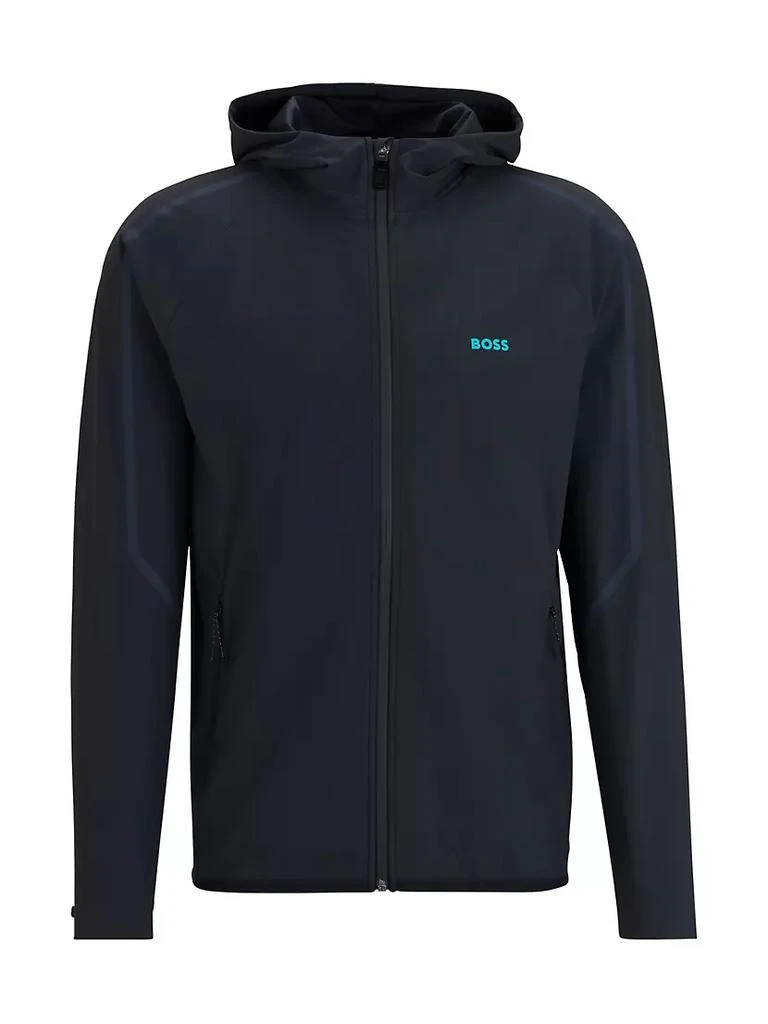 商品Hugo Boss|Zip-Up Hoodie with Decorative Reflective Details,价格¥1681,第1张图片