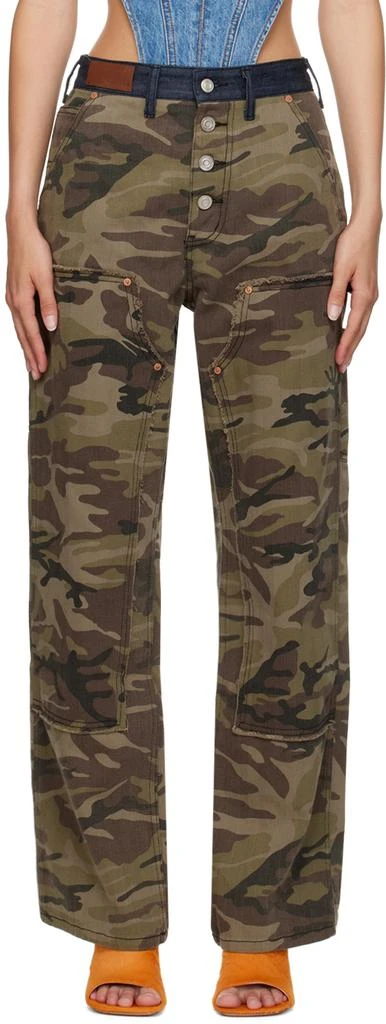 商品ANDERSSON BELL|Khaki Camouflage Jeans,价格¥847,第1张图片