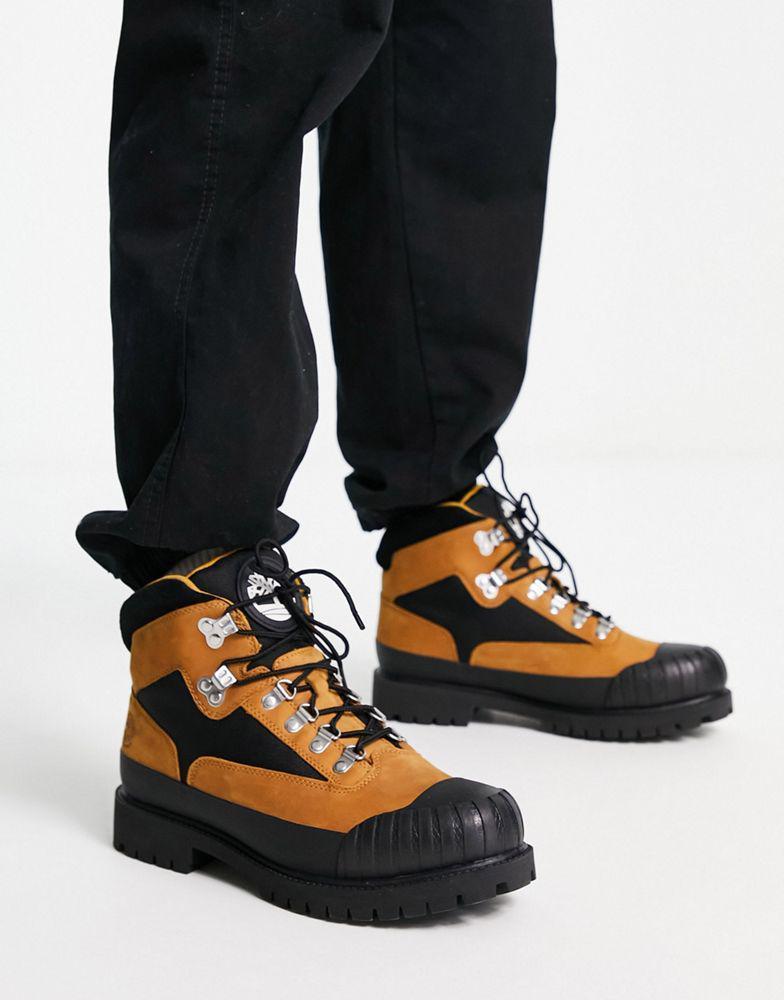 商品Timberland|Timberland Rubber Toe Hiker WP boots in wheat tan,价格¥1628,第6张图片详细描述