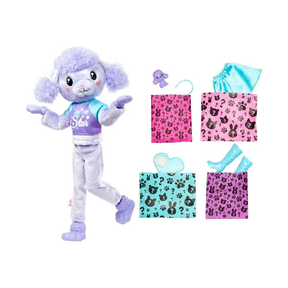 商品Barbie|Cutie Reveal Cozy Cute Tees Series Doll - Purple Poodle,价格¥93,第1张图片