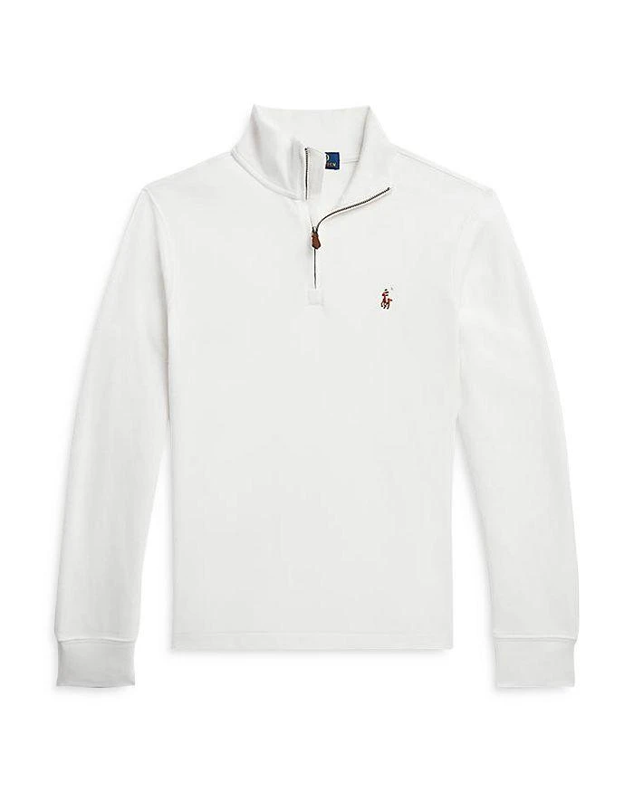 商品Ralph Lauren|Boys' Cotton Interlock Quarter Zip Pullover - Little Kid, Big Kid,价格¥460,第1张图片