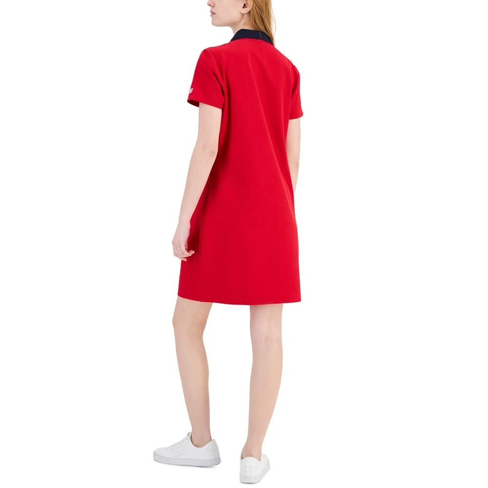 商品Tommy Hilfiger|Women's Chevron Colorblocked Polo Dress,价格¥373,第2张图片详细描述