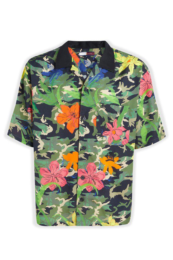 Tommy Hilfiger Hawaiian Printed Short-Sleeved Shirt商品第1张图片规格展示