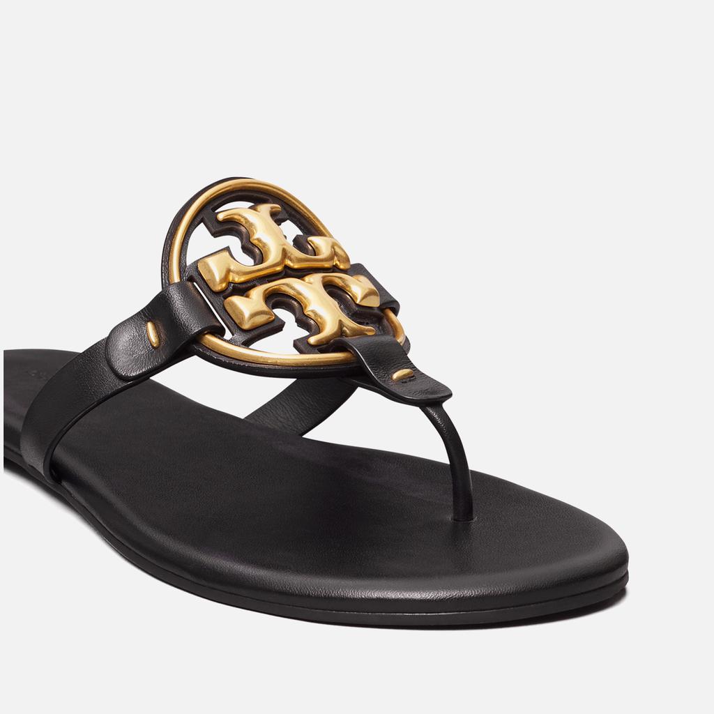 Tory Burch Women's Metal Miller Soft Toe Post Sandals - Perfect Black/Gold商品第2张图片规格展示