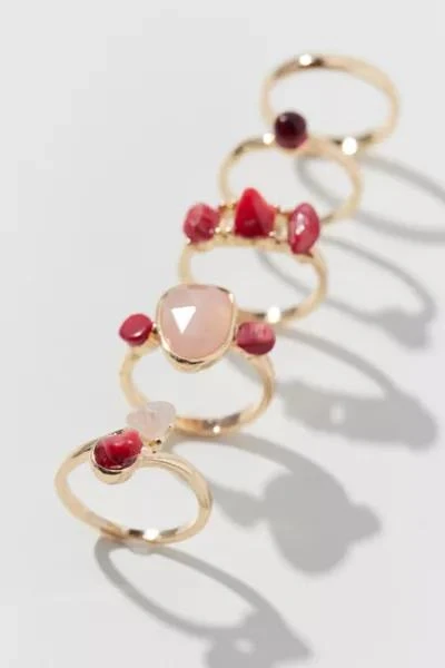 商品Urban Outfitters|Marseille Genuine Stone Ring Set,价格¥78,第1张图片详细描述