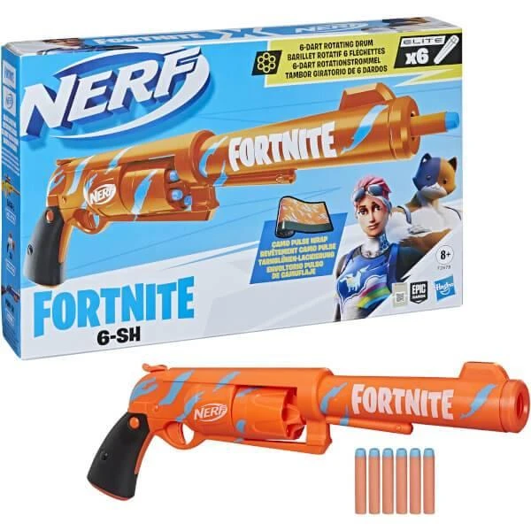 商品Nerf|NERF Fortnite 6 Shot Blaster,价格¥242,第2张图片详细描述