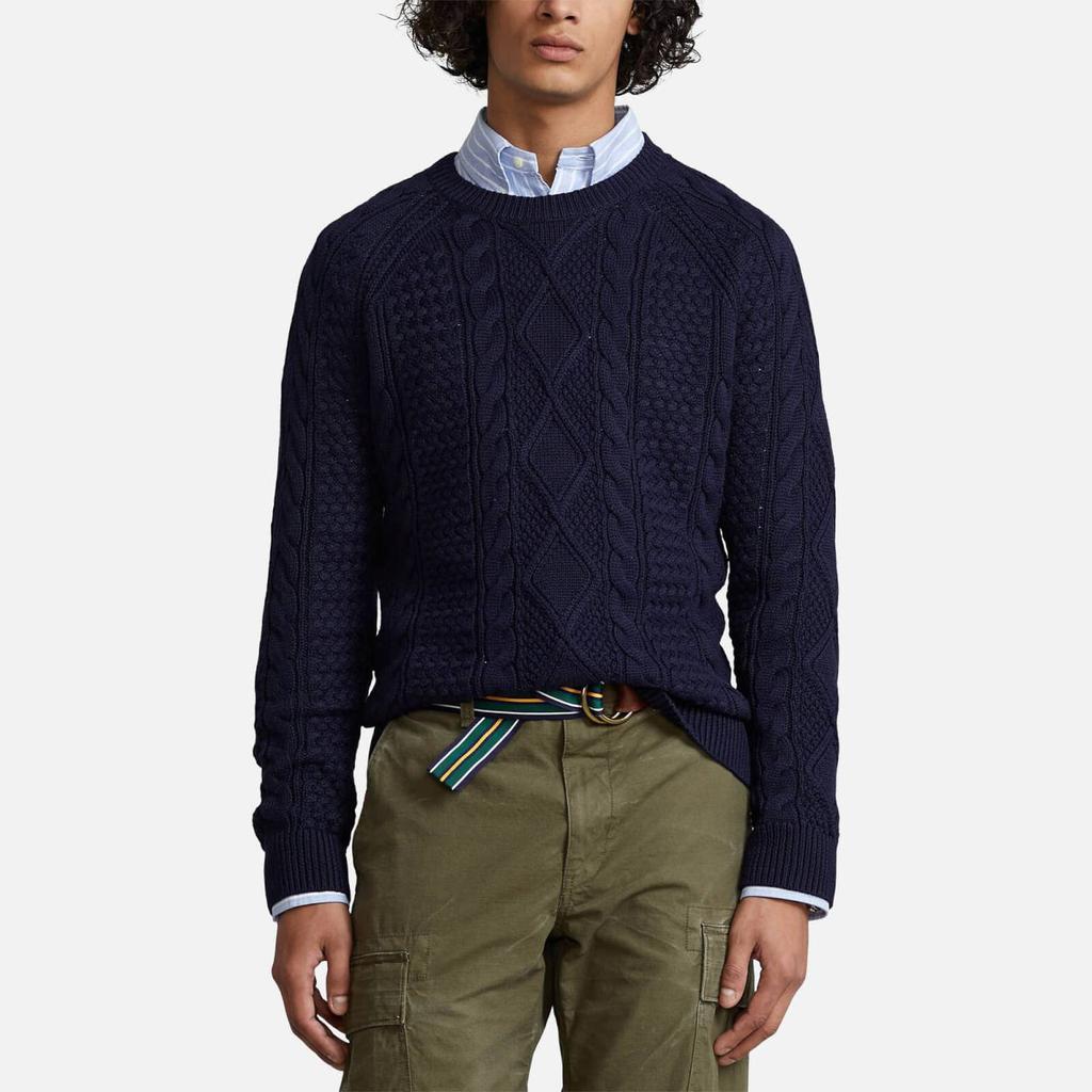 商品Ralph Lauren|Polo Ralph Lauren Men's Roving Cotton Jumper - Hunter Navy,价格¥894,第1张图片