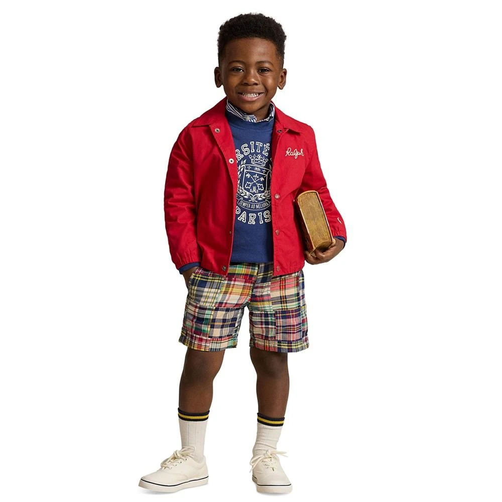 商品Ralph Lauren|Toddler and Little Boys Prepster Patchwork Madras Shorts,价格¥203,第3张图片详细描述