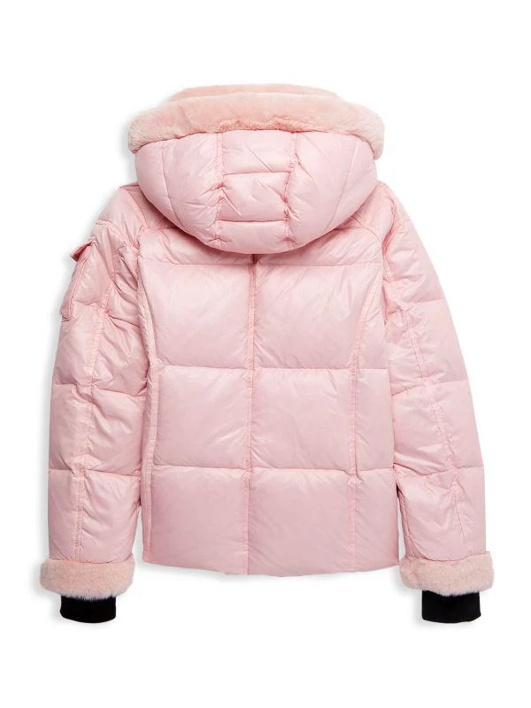 商品S13|Girl's Faux Fur Trim Down Puffer Jacket,价格¥521,第2张图片详细描述