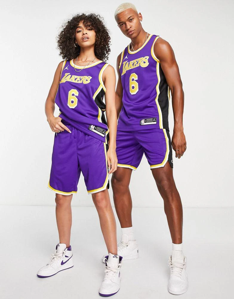 商品NIKE|Nike Basketball NBA LA Lakers Lebron James Swingman unisex jersey in purple,价格¥780,第4张图片详细描述