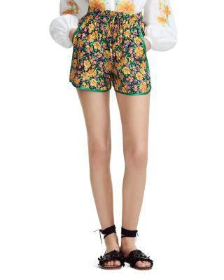 商品Maje|Ikael Piped Floral-Motif Mini Shorts ,价格¥564,第1张图片