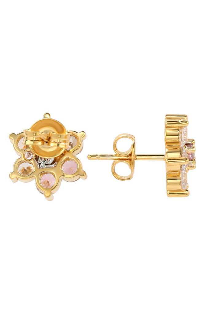 商品Suzy Levian|Sterling Silver & CZ Pink Flower Stud Earrings,价格¥733,第4张图片详细描述