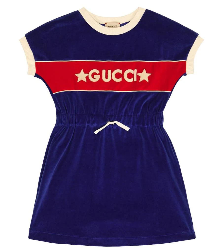 商品Gucci|Logo刺绣雪尼尔连衣裙,价格¥4514,第1张图片