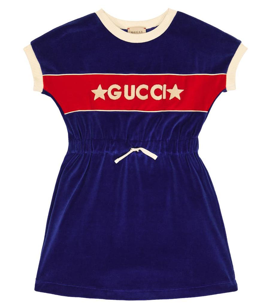 商品Gucci|Logo刺绣雪尼尔连衣裙,价格¥3946,第1张图片