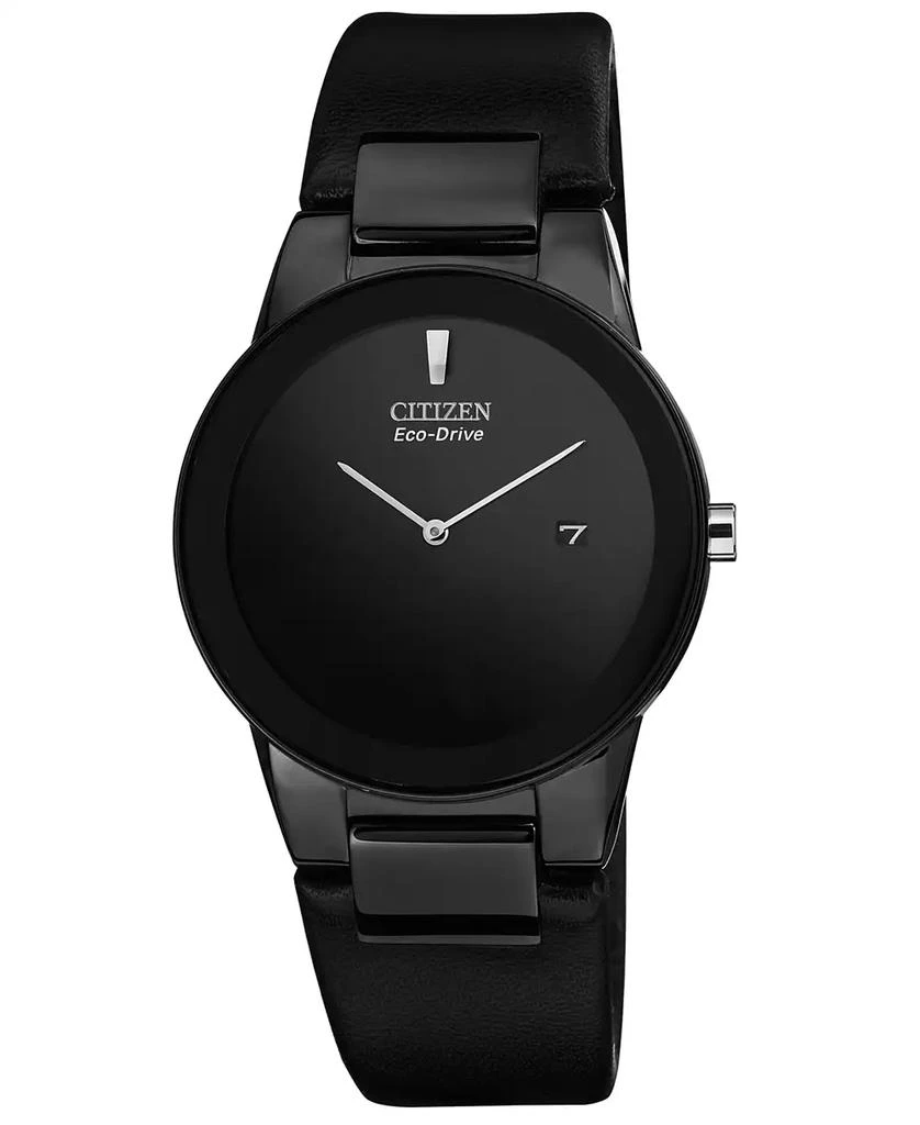 商品Citizen|Men's Eco-Drive Axiom Black Leather Strap Watch 40mm AU1065-07E,价格¥2627,第1张图片