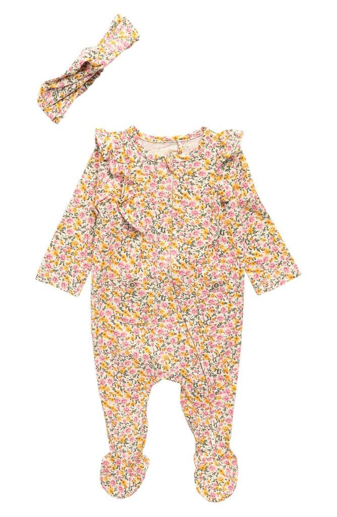 商品Jessica Simpson|Ruffle Zip Knit Footie Jumpsuit,价格¥88,第1张图片