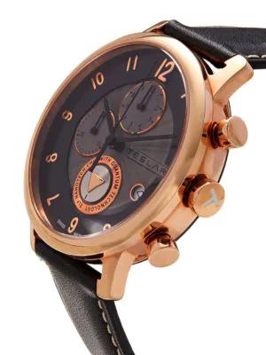 ​42MM Rose Goldtone Stainless Steel Chronograph & Leather Bracelet Watch商品第3张图片规格展示