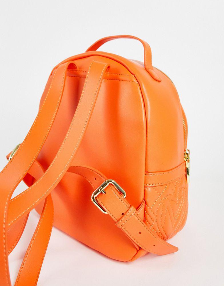 商品Moschino|Love Moschino quilted top handle backpack in orange,价格¥1106,第4张图片详细描述