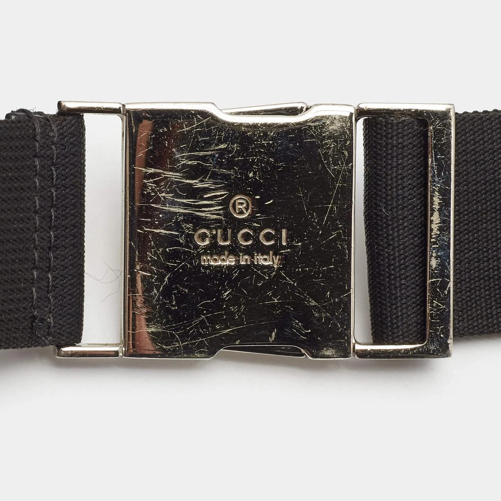 商品[二手商品] Gucci|Gucci Black GG Denim and Leather Double Pocket Belt Bag,价格¥3341,第5张图片详细描述