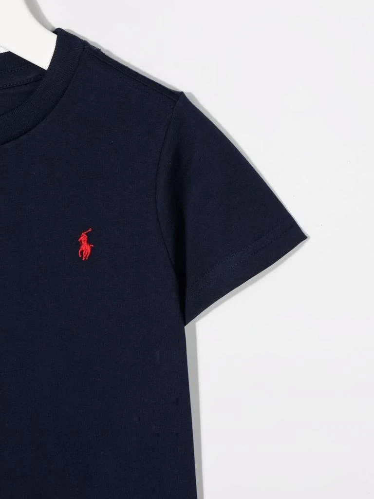 商品Ralph Lauren|Ralph Lauren Child T-shirt In Navy Blue Cotton With Red Pony,价格¥557,第3张图片详细描述