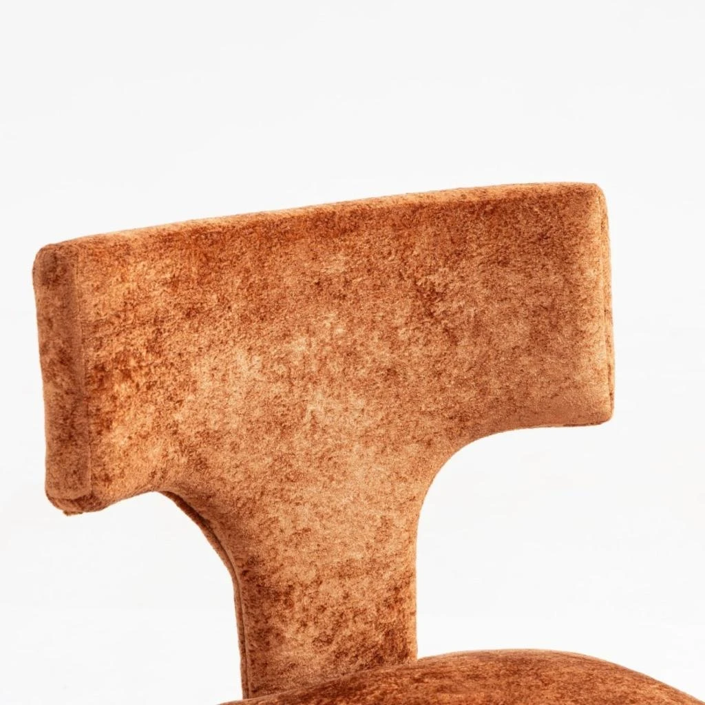 Streamdale Mid Century Modern Dining Chairs (Set of 2), Orange Linen Fabric 商品