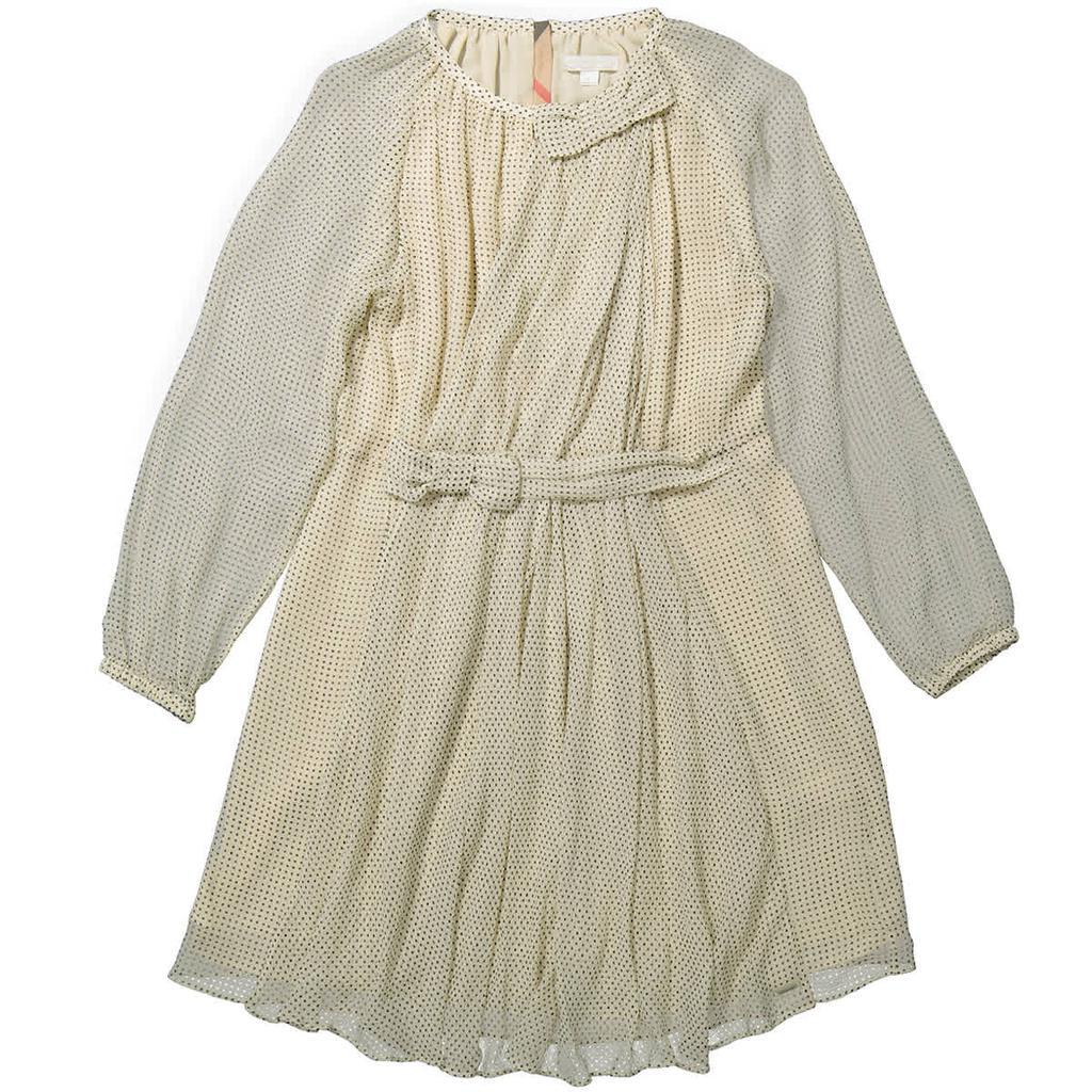 商品Burberry|Girls Natural White/Navy Betrice Polka-dot Dress,价格¥2780,第1张图片