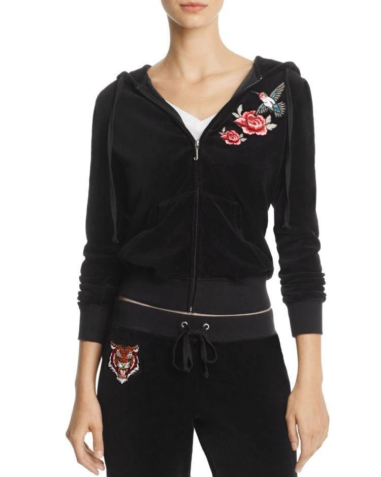 商品Juicy Couture|Jungle Patch Velour Hoodie,价格¥652,第2张图片详细描述