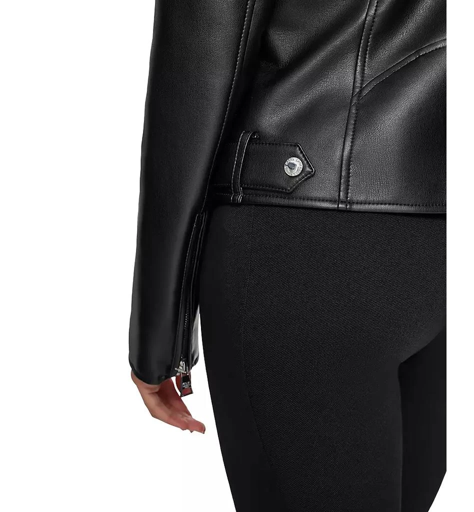 商品Karl Lagerfeld Paris|Women's Faux-Leather Asymmetric Moto Coat,价格¥527,第3张图片详细描述