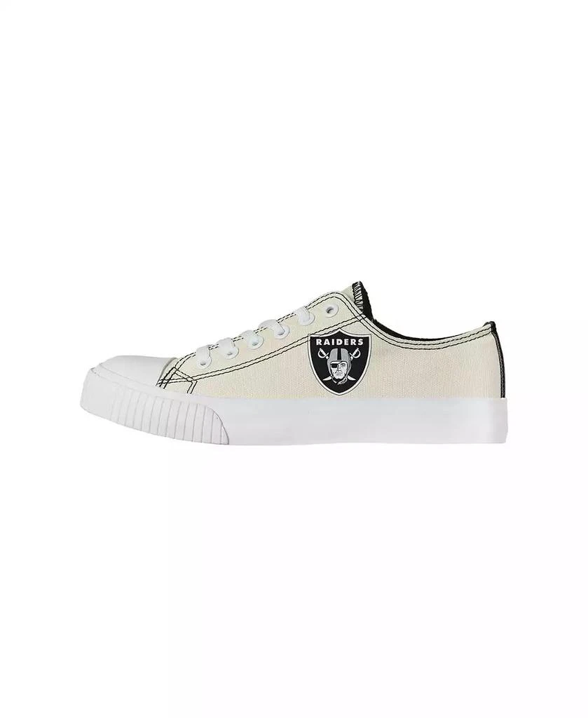 商品FOCO|Women's Cream Las Vegas Raiders Low Top Canvas Shoes,价格¥448,第1张图片