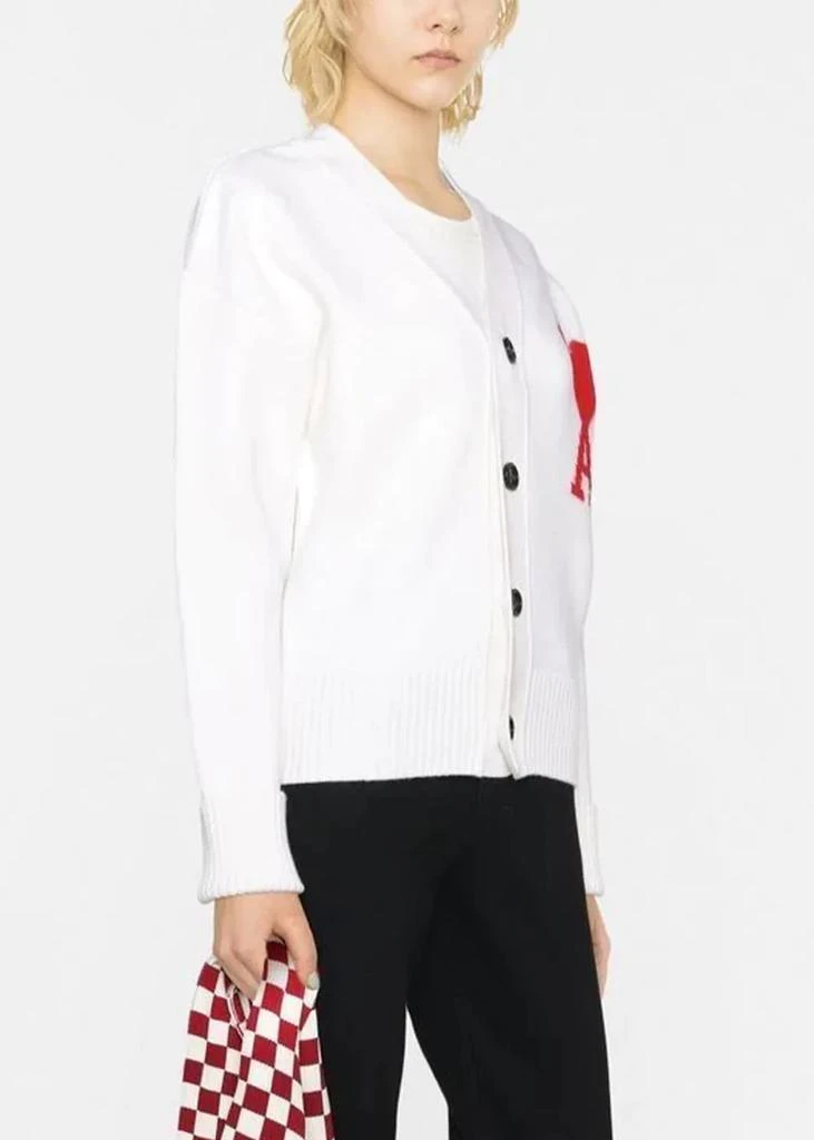 商品AMI|AMI Alexandre Mattiussi White Ami De Coeur Cardigan,价格¥3778,第4张图片详细描述