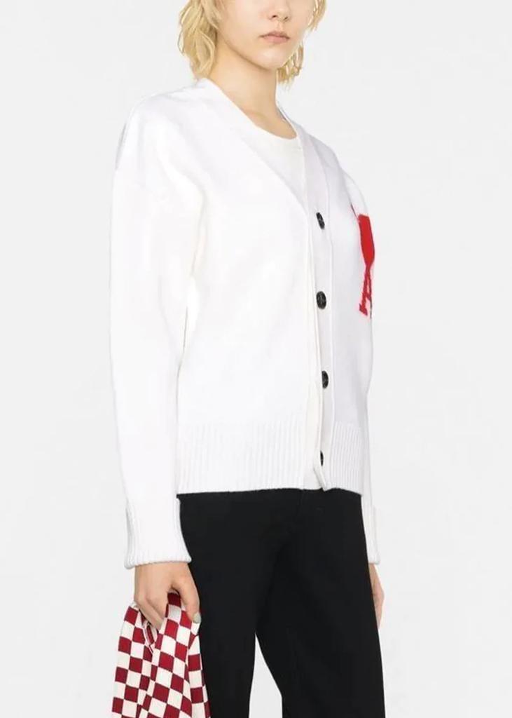 商品AMI|AMI Alexandre Mattiussi White Ami De Coeur Cardigan,价格¥3476,第6张图片详细描述