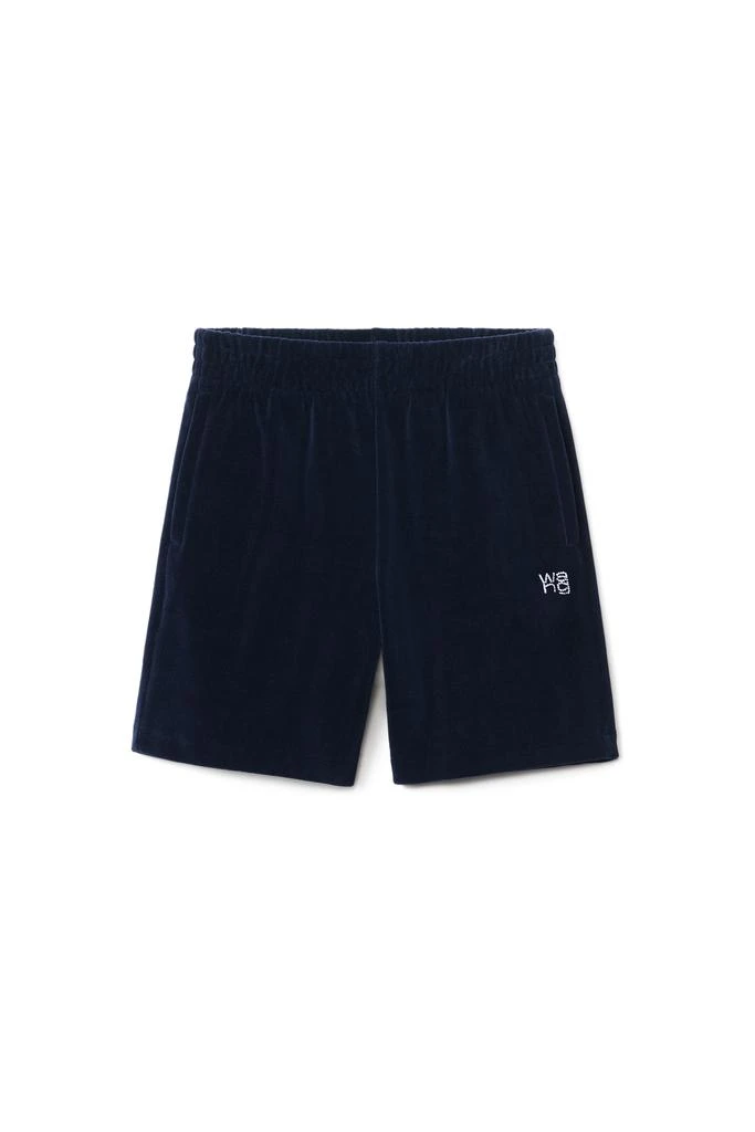 商品Alexander Wang|HOTFIX LOGO SWEATSHORT IN VELOUR,价格¥1040,第1张图片