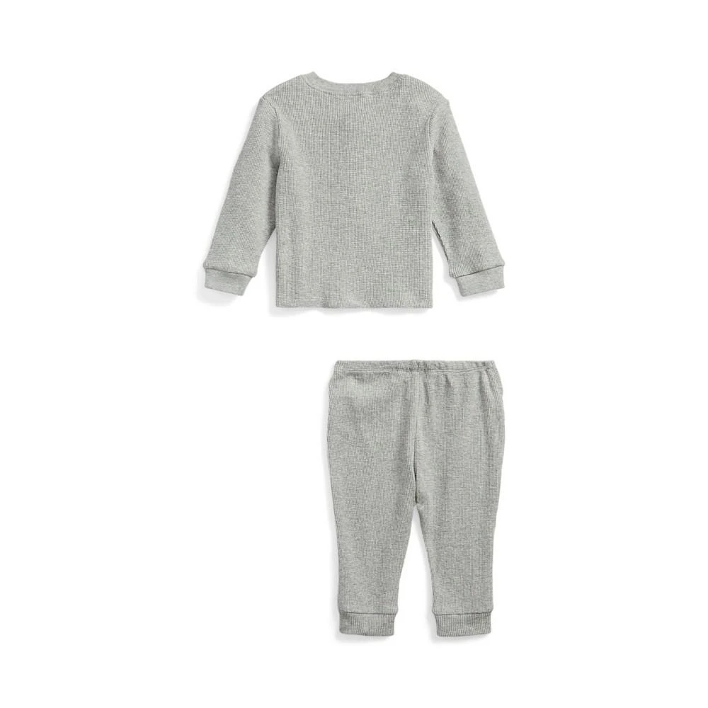 商品Ralph Lauren|Baby Boys Waffle Knit Henley Shirt and Pants, 2 Piece Set,价格¥287,第2张图片详细描述