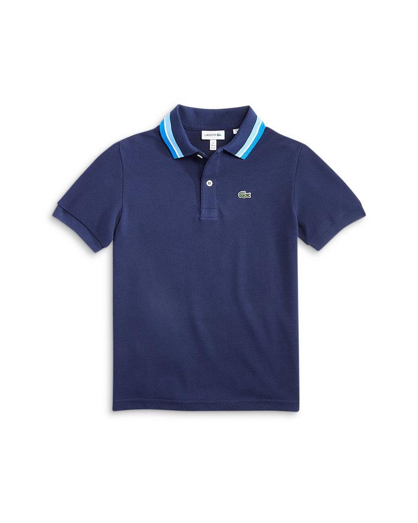 商品Lacoste|Boys' Pique Tipped Polo - Little Kid, Big Kid,价格¥265,第1张图片