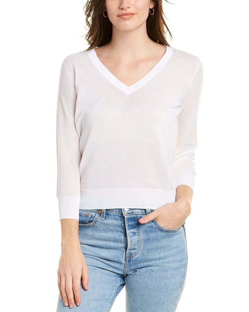 商品Vince|Vince 3/4-Sleeve V-Neck Sweater,价格¥348,第1张图片