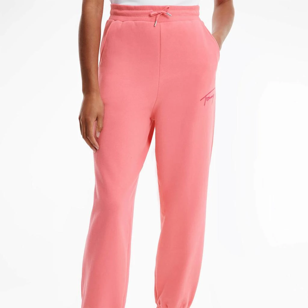 商品Tommy Jeans|Tommy Jeans Women's Tjw Tommy Signature Sweatpants - Garden Rose,价格¥145,第1张图片