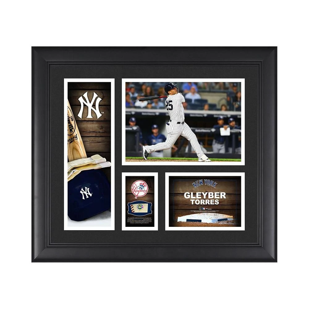 商品Fanatics Authentic|Gleyber Torres New York Yankees Framed 15" x 17" Player Collage with a Piece of Game-Used Baseball,价格¥601,第1张图片