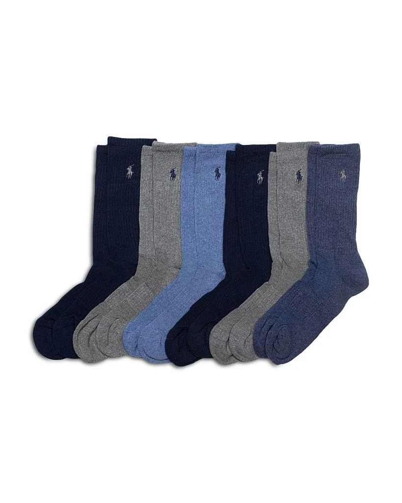商品Ralph Lauren|Cotton Blend Crew Socks, Pack of 6,价格¥252,第1张图片详细描述