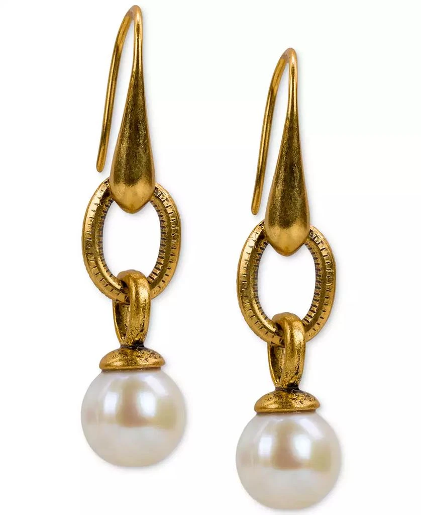 商品Patricia Nash|Gold-Tone Imitation Pearl Drop Earrings,价格¥221,第1张图片